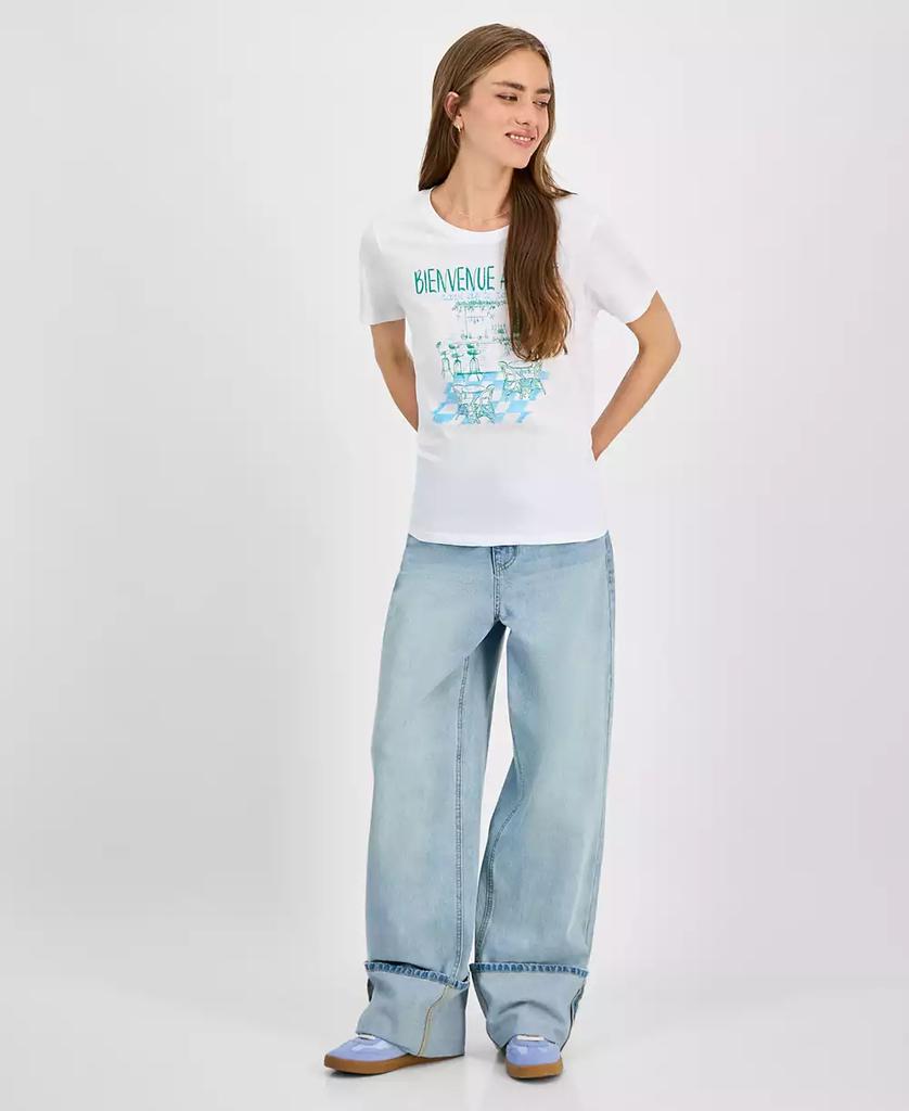 Rebellious One Juniors' Café Graphic Short-Sleeve T-Shirt