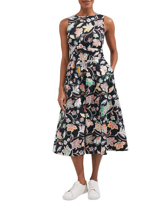 HOBBS LONDON Emilie Cotton Floral Midi Dress 3