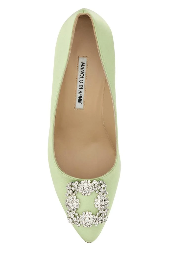 Manolo Blahnik Pastel green satin Hangisi 70 pumps 3