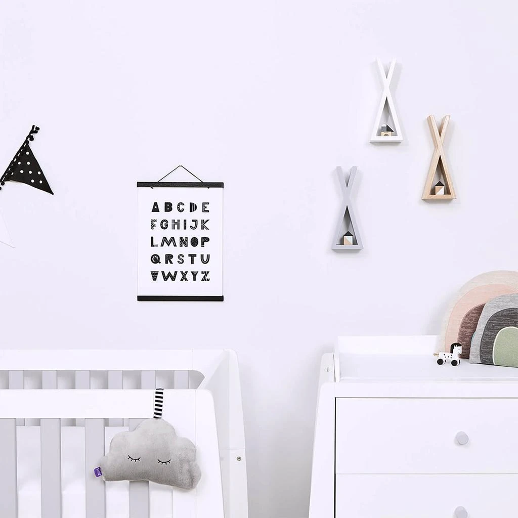 The Hut Snüz Alphabet Nursery Print - Monochrome 3