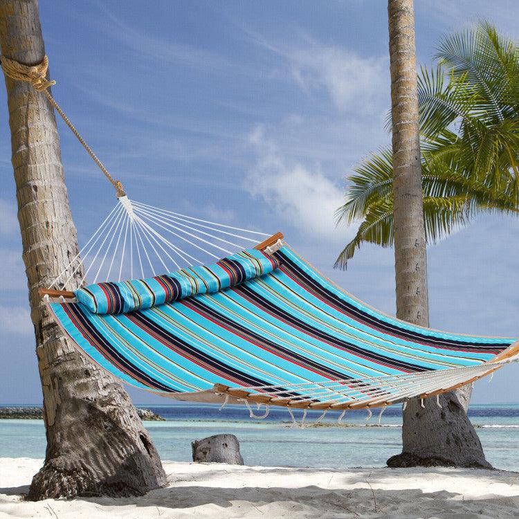 Hivvago Outdoor Hammock with Detachable Pillow-Blue