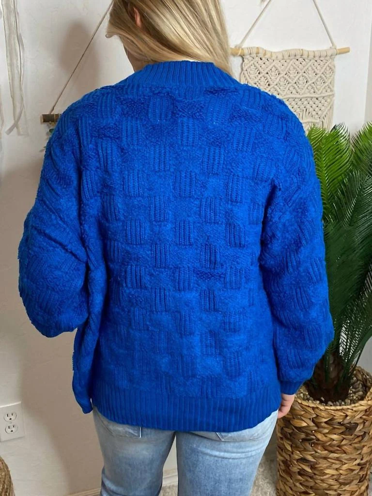 Blu Pepper Blu Pepper - Fluffy Checker Cardigan 2