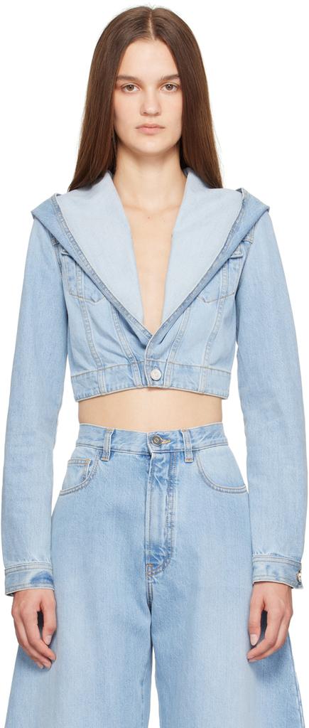 Alaïa Rounded denim racing jacket - Jackets - BeyondStyle