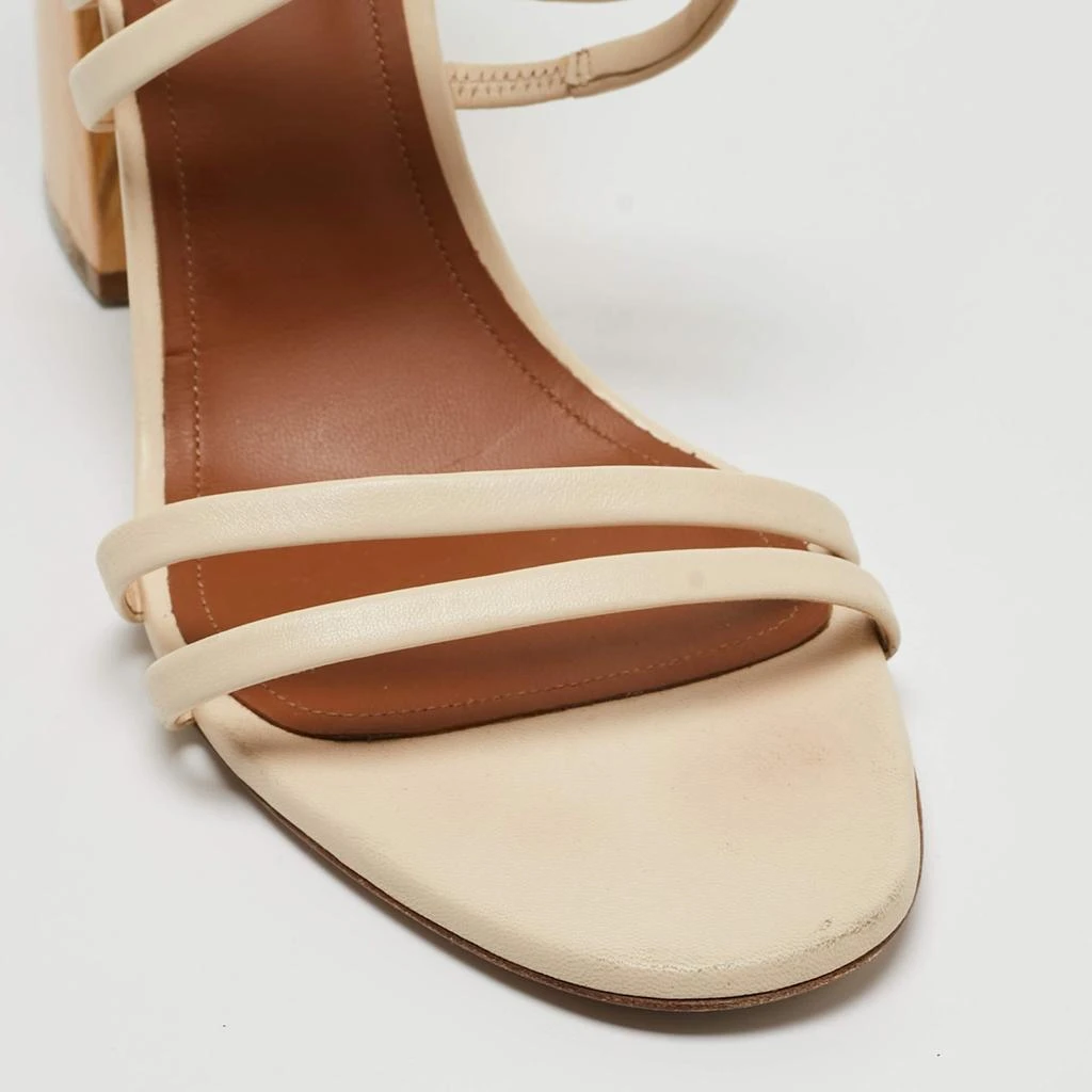 Malone Souliers Malone Souliers Cream Leather Ankle Strap Sandals Size 41 7