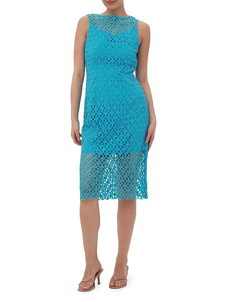 Eleanor Openwork Sheath Midi-Dress – On Sale Now with Up to 57