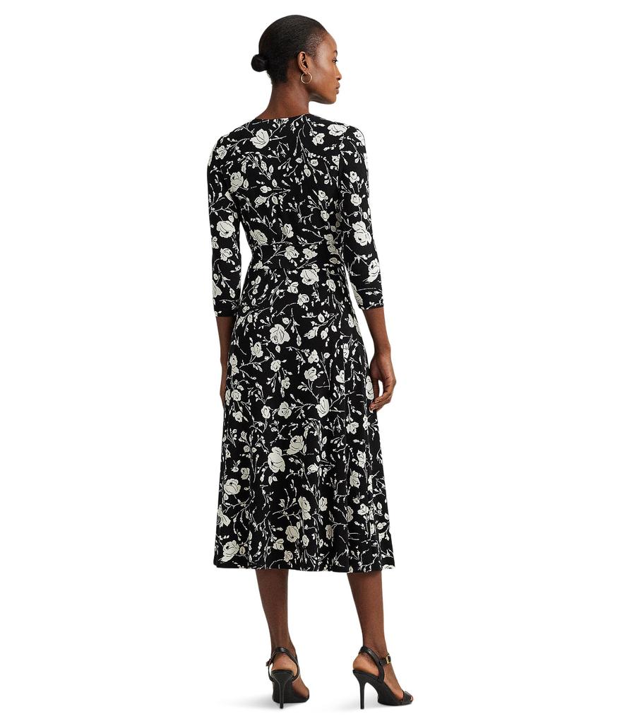 LAUREN Ralph Lauren Floral Surplice Jersey Dress