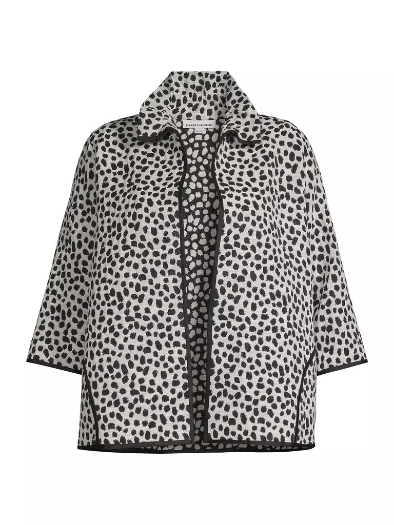 Caroline Rose Cheetah Jacquard Easy Jacket