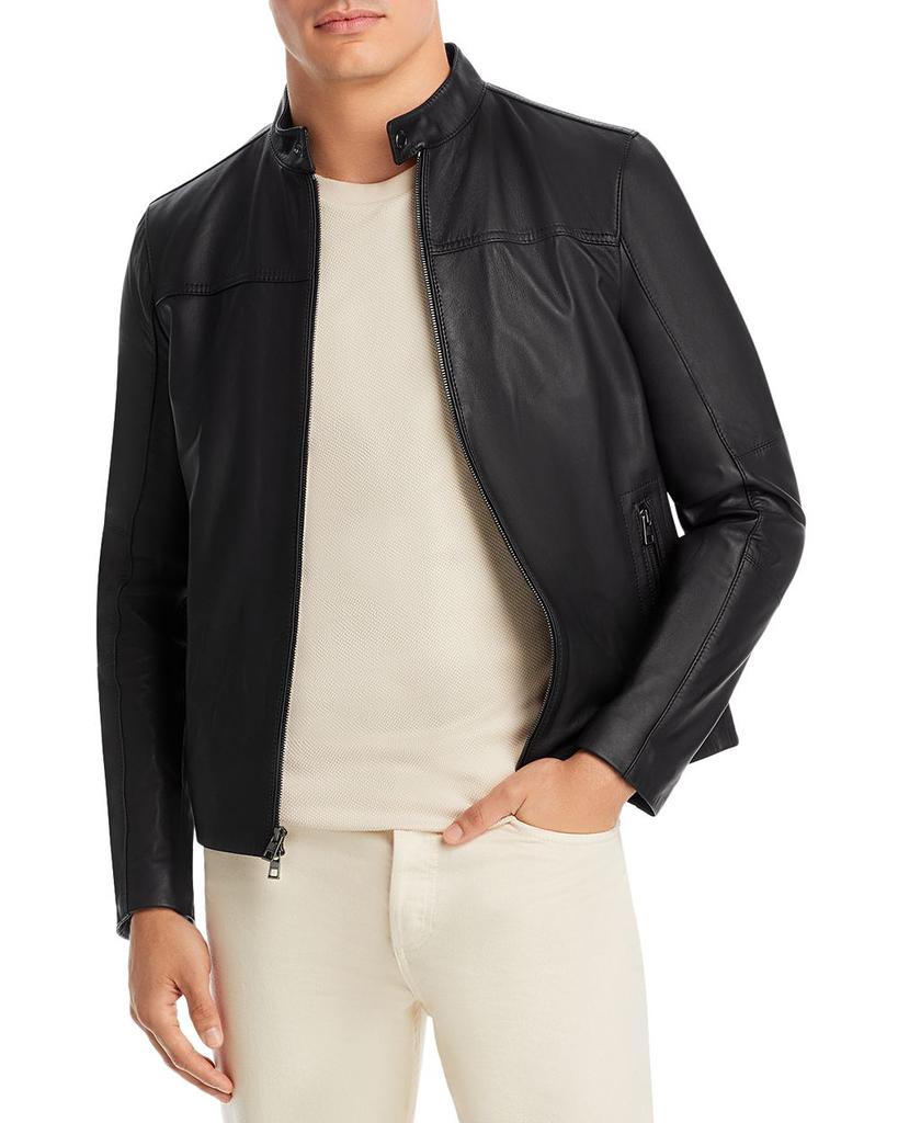 Michael Kors Leather Racer Jacket - Jackets - Free Shipping