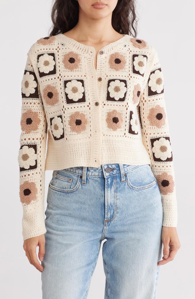 Cotton Emporium Flower Patch Button Front Cardigan
