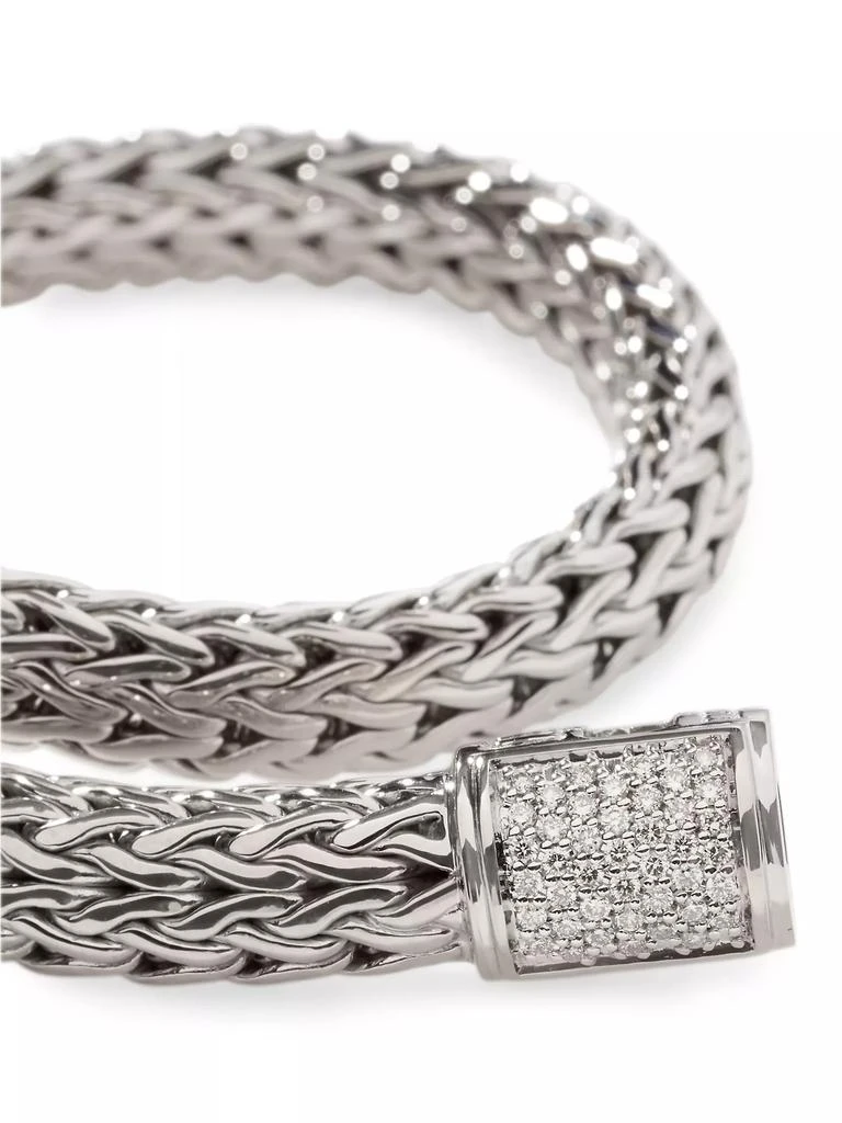 John Hardy Classic Chain Sterling Silver & 0.24 TCW Diamond Bracelet 8