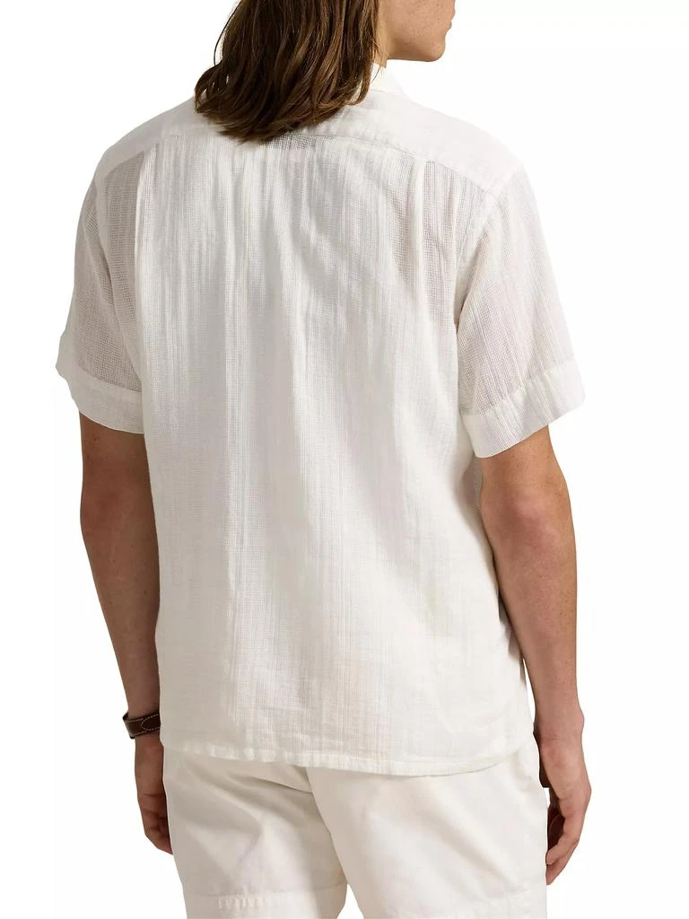 Ralph Lauren Classic-Fit Basket-Weave Camp Shirt 4