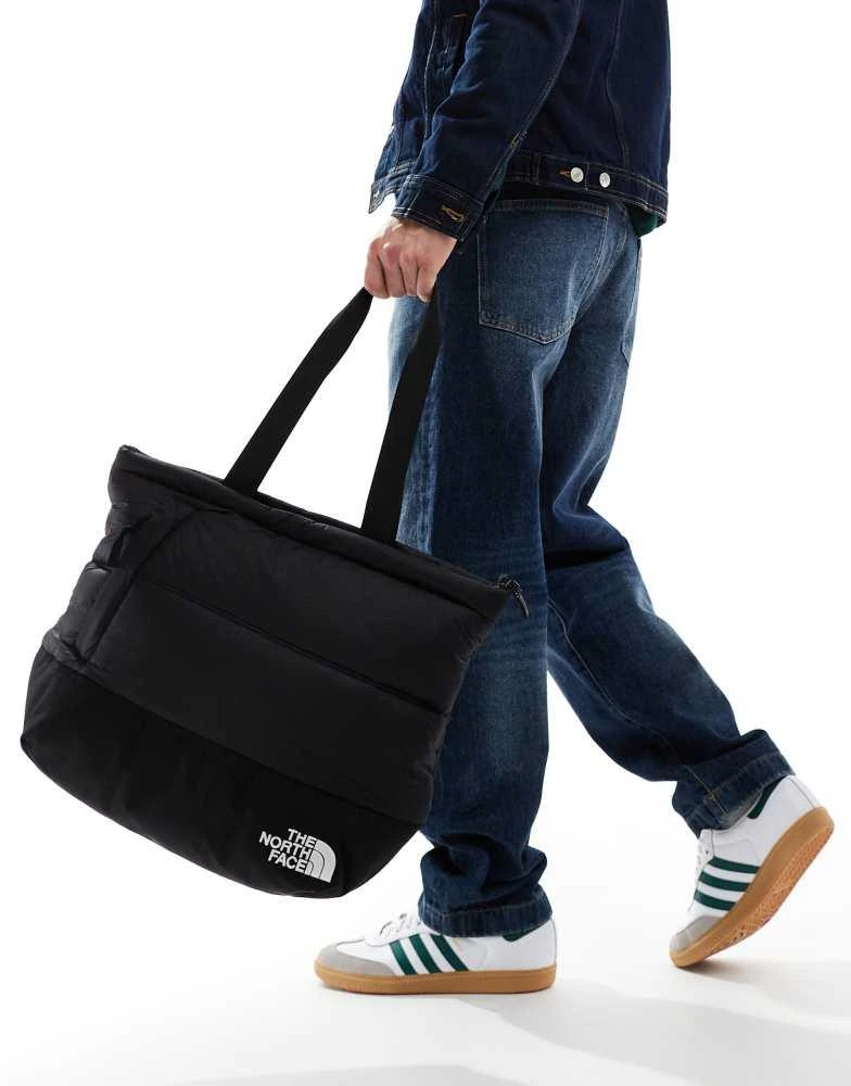 The North Face The North Face Nuptse down fill puffer tote bag in black 1