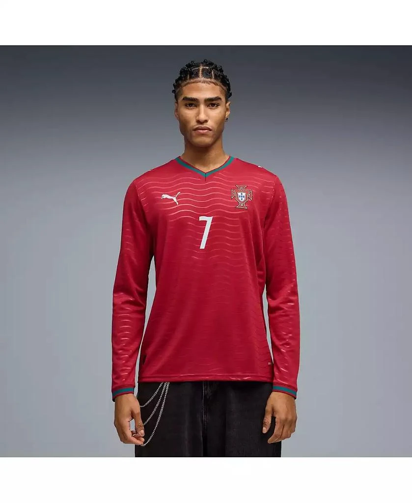 Puma Men
s Cristiano Ronaldo Red Portugal National Team 2026 Home Replica Long Sleeve Jersey