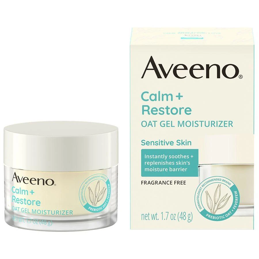 Aveeno Calm + Restore Oat Gel Face Moisturizer, Sensitive Skin 2