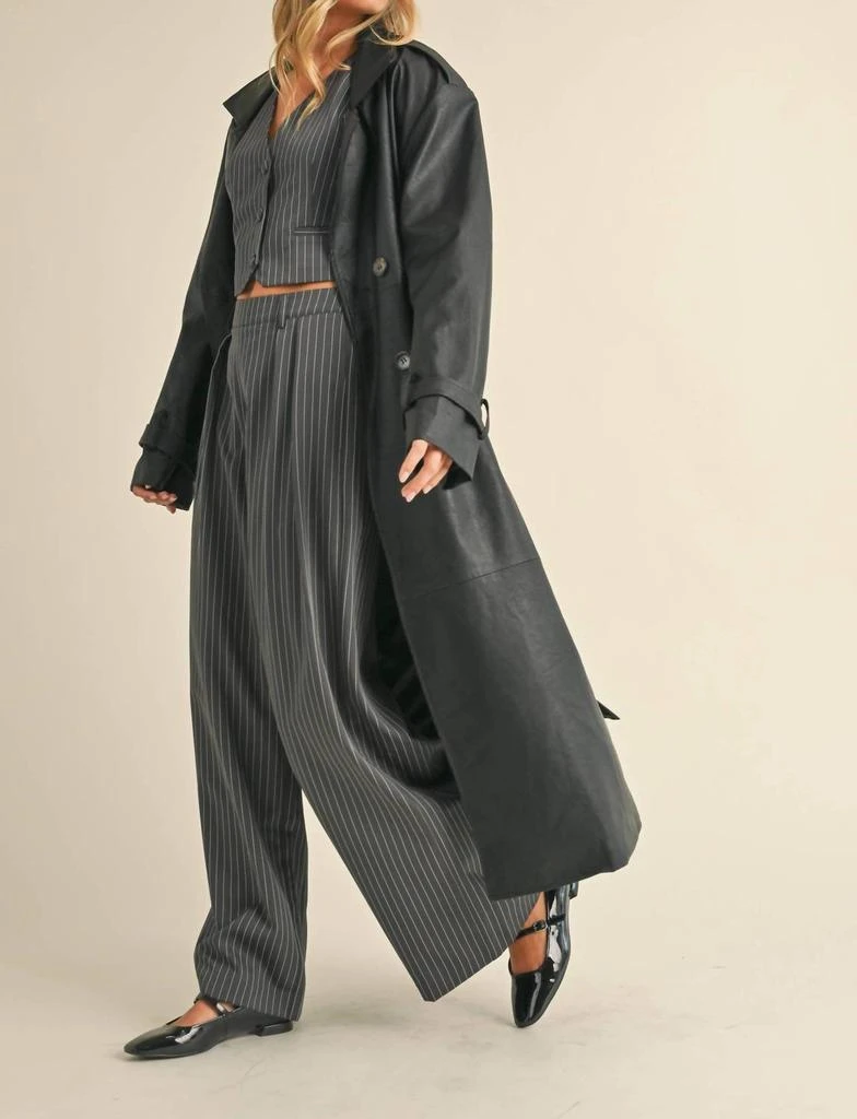 Klesis Klesis - Leather Belted Trench Coat 7