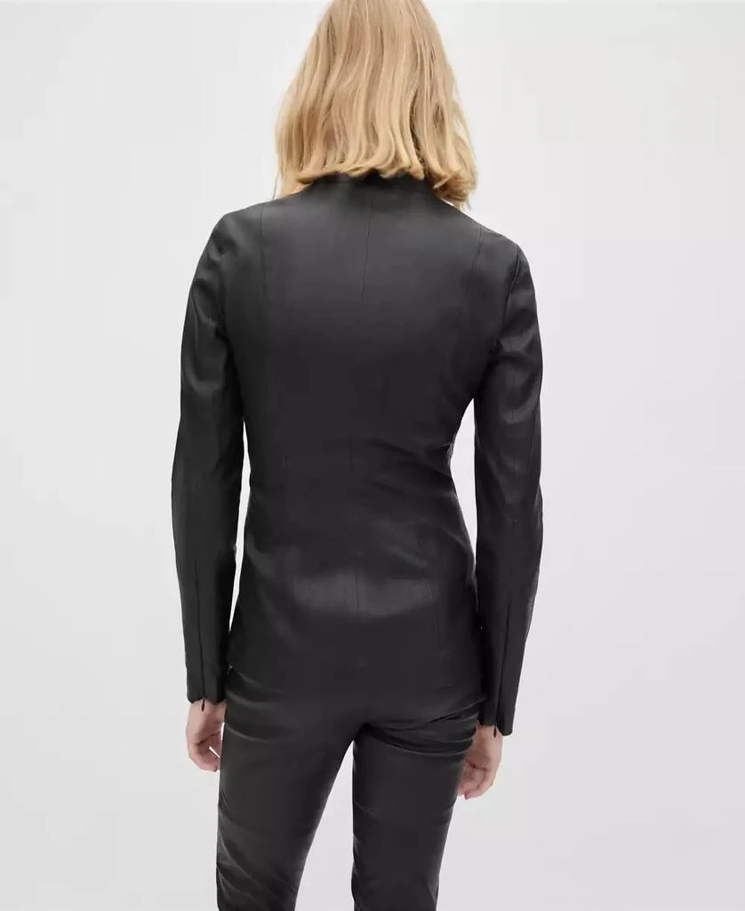 Mango Women's Double Zip Fastening Leather Jacket 7