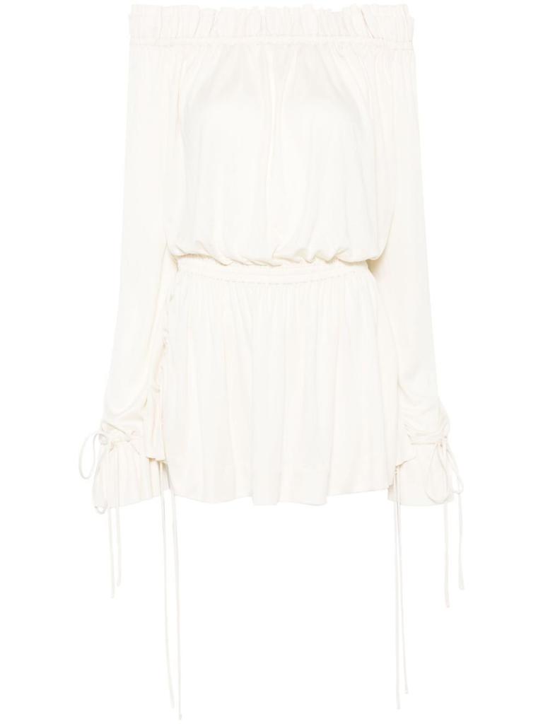 Yves Saint Laurent Saint Laurent Off-Shoulder Mini Dress
