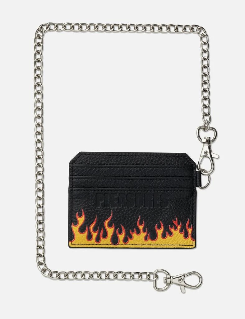 Pleasures Leather Card Holder With Chain