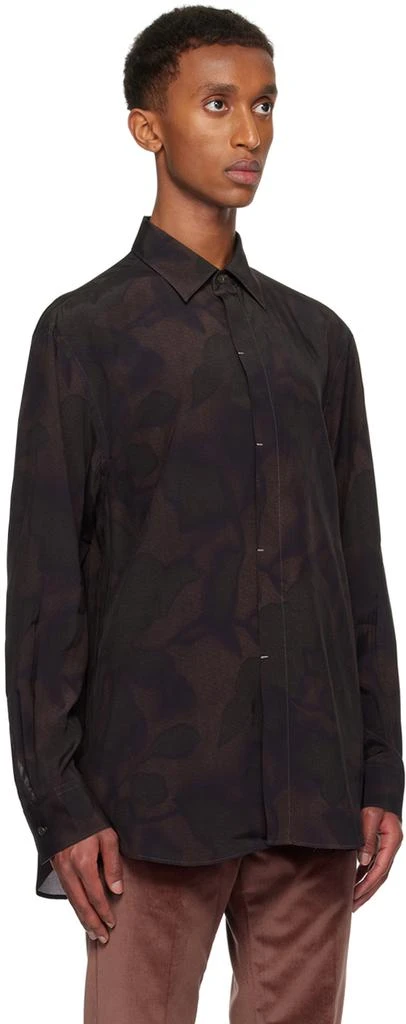 Paul Smith Brown Photogram Leaves Shirt 2