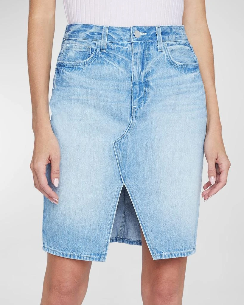 L'Agence Tylee Denim Knee-Length Skirt 5