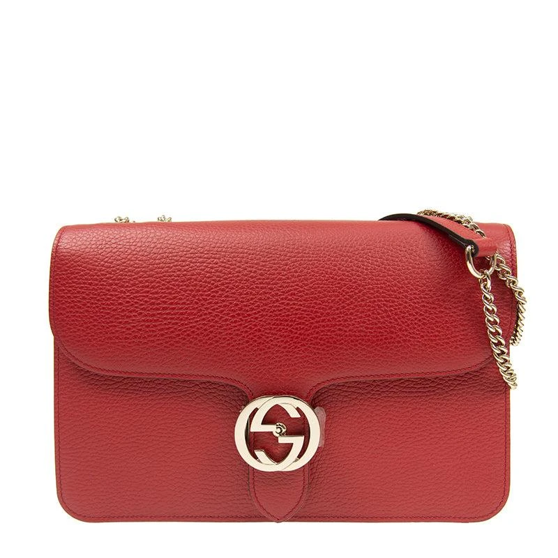 Gucci Gucci Interlocking Handbag Red Women Logo Leather Dollar Calf Mod. 510303 CAO0G 6420 1