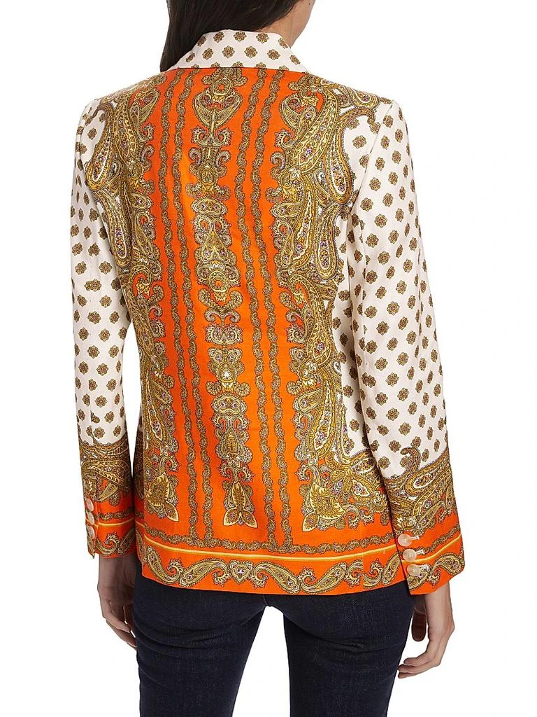 Tahari Karter Paisley Linen-Blend Blazer 5