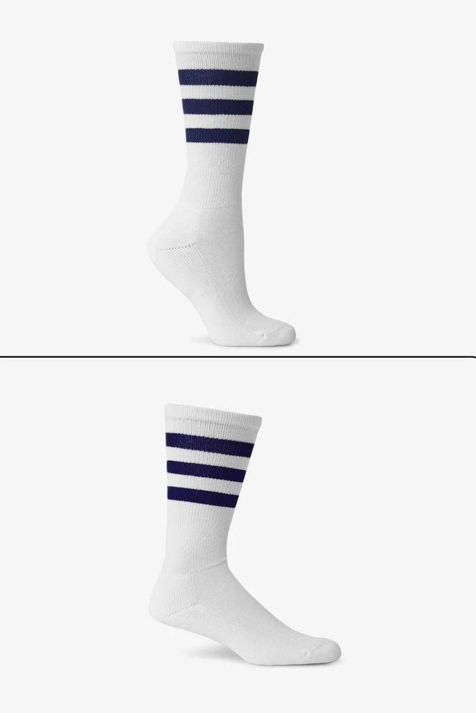 Los Angeles Apparel CALFSOCK - Unisex 3-Stripe Calf Sock 6