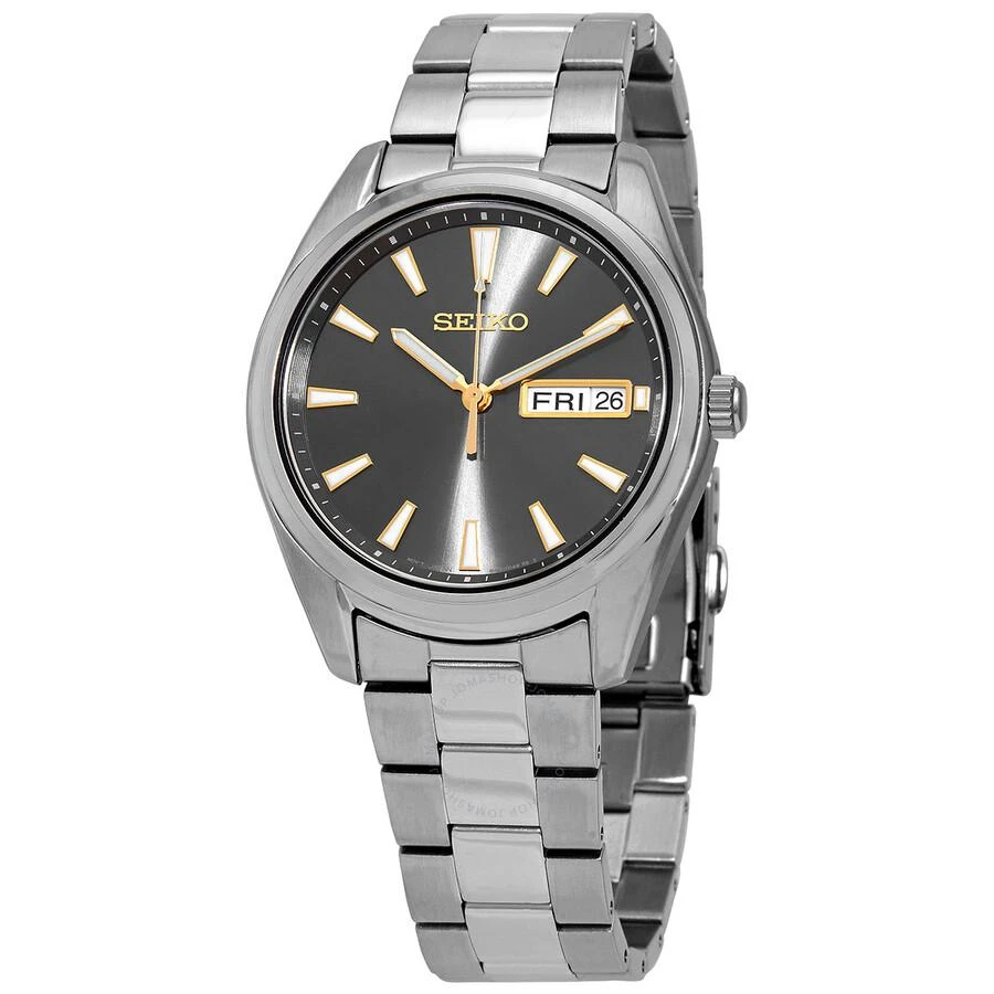 Seiko Essentials Quartz Charcoal Dial Men's Watch SUR343 1