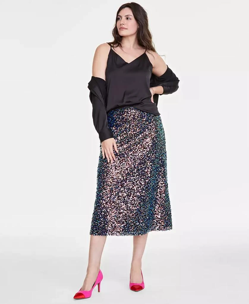 On 34th Women's Multi Sequin Midi Skirt, Created for Macy's 2