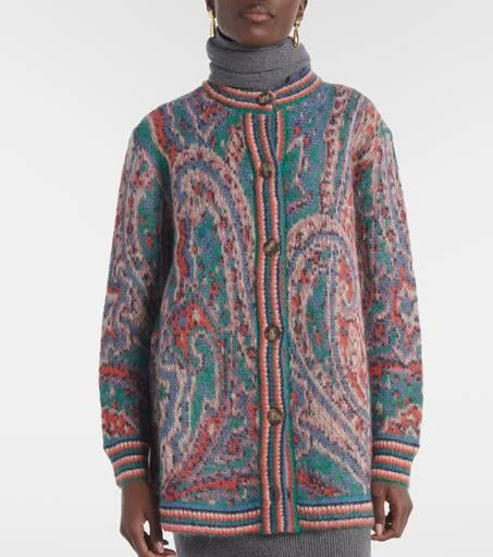 ETRO Paisley mohair-blend jacquard cardigan 5