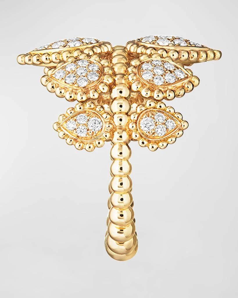 Boucheron Serpent Bohème 18k Yellow Gold Diamond Crown Ring 2