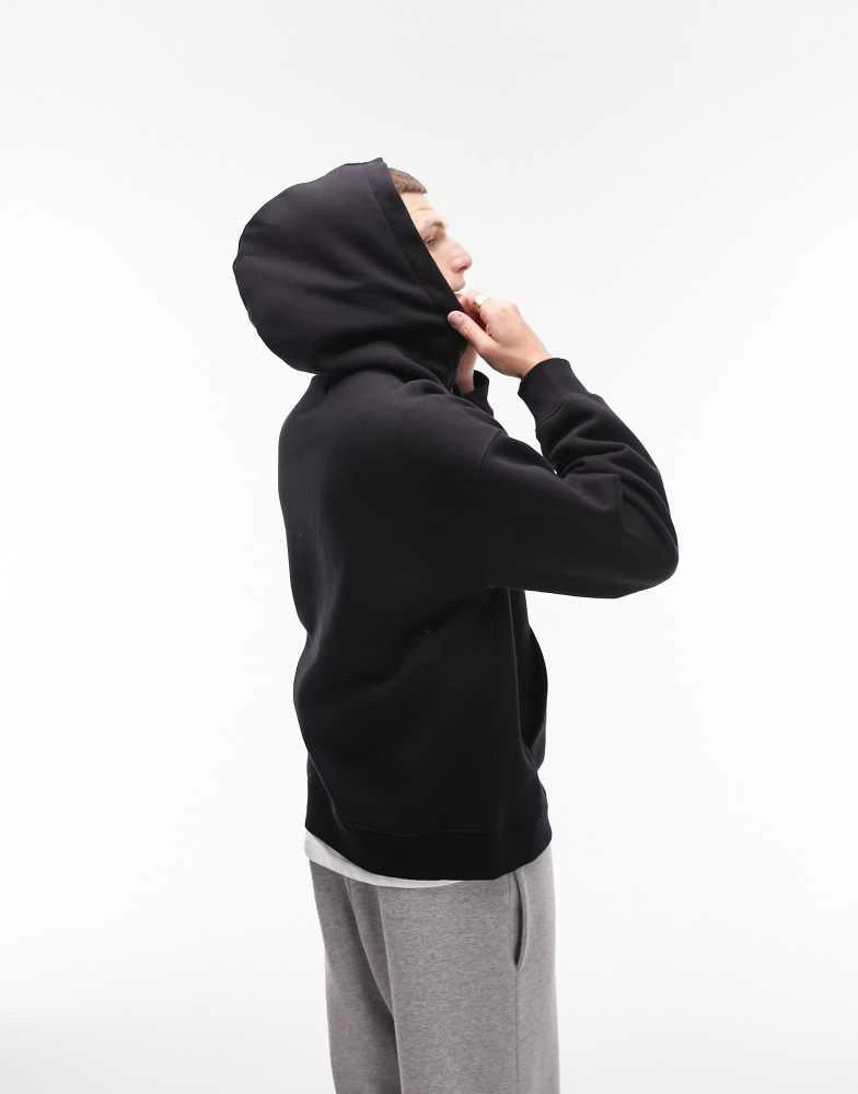 Topman Topman oversized hoodie in black 2