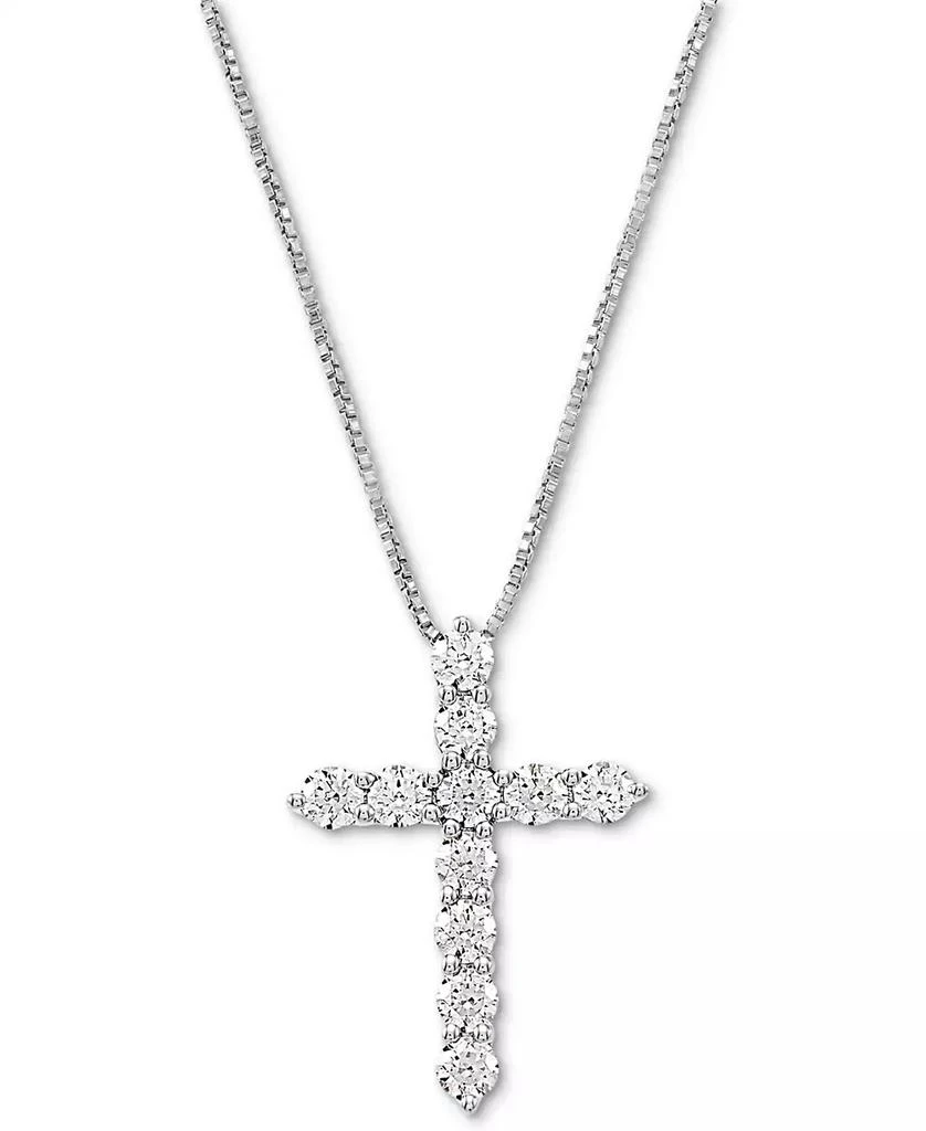 Arabella Cubic Zirconia Cross 18" Pendant Necklace 1