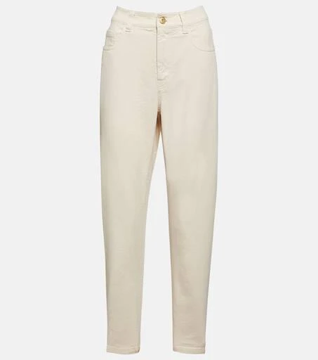 Brunello Cucinelli High-rise cotton pants 1