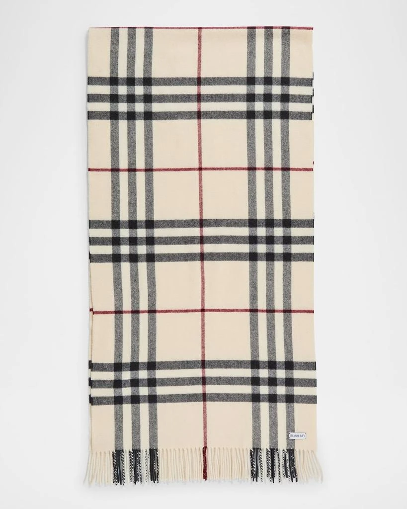 Burberry Washed Giant Check Cashmere Scarf 1