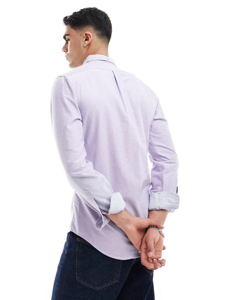 Ralph Lauren Polo Ralph Lauren icon logo oxford shirt slim fit in lilac 3