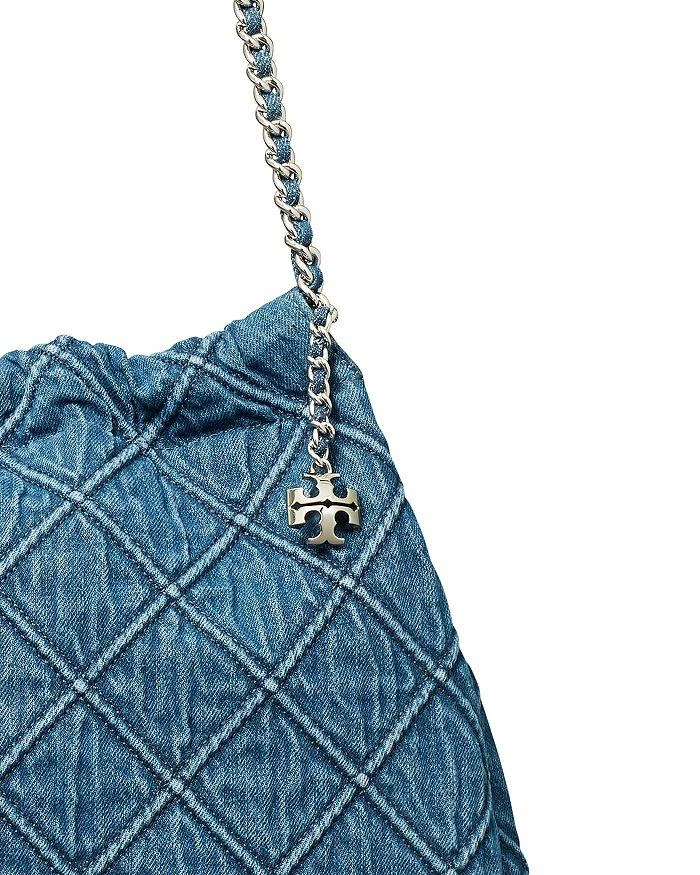 Tory Burch Fleming Denim Hobo Bag 5