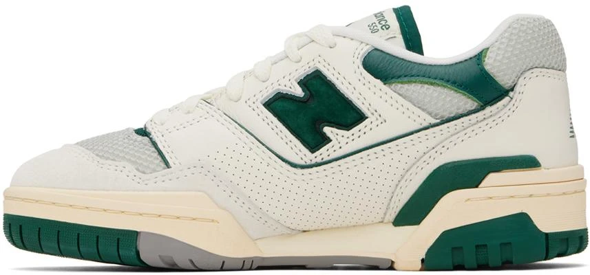 New Balance Off-White & Green 550 Sneakers 3