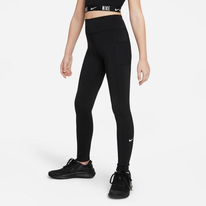NIKE Girls' Nike Dri-FIT One High-Waist Pocket Leggings 1