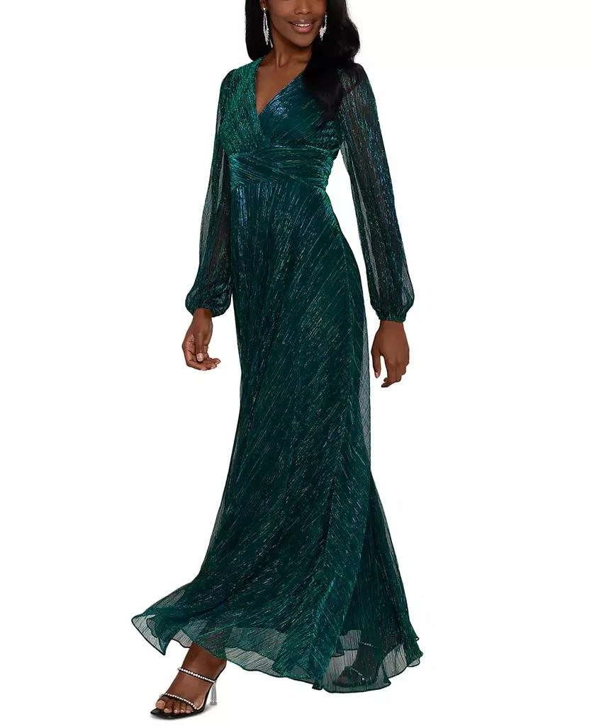 Betsy & Adam Women's Crinkle-Texture Evening Gown 3