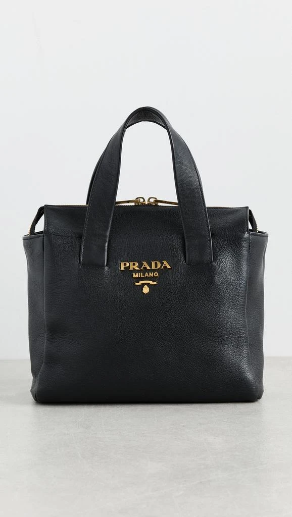 What Goes Around Comes Around Prada Black Calfskin Convertible Handbag 1