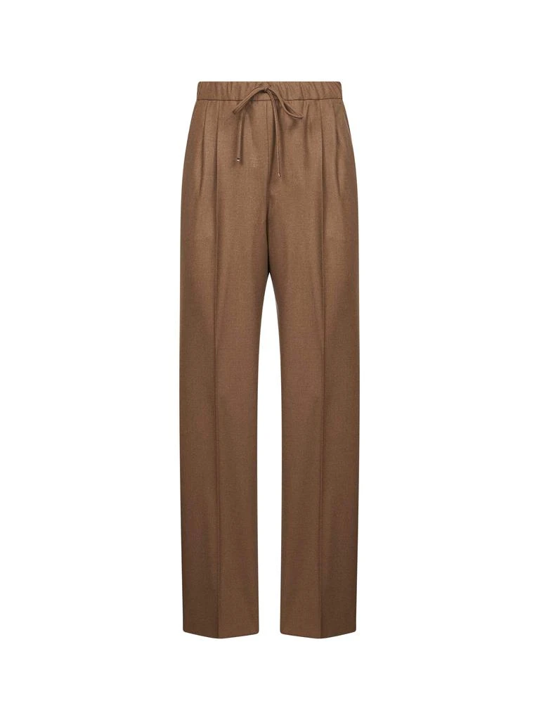 Max Mara MAX MARA | Tobacco stretch cashmere GATTI drawstring trousers | Women | 40 1