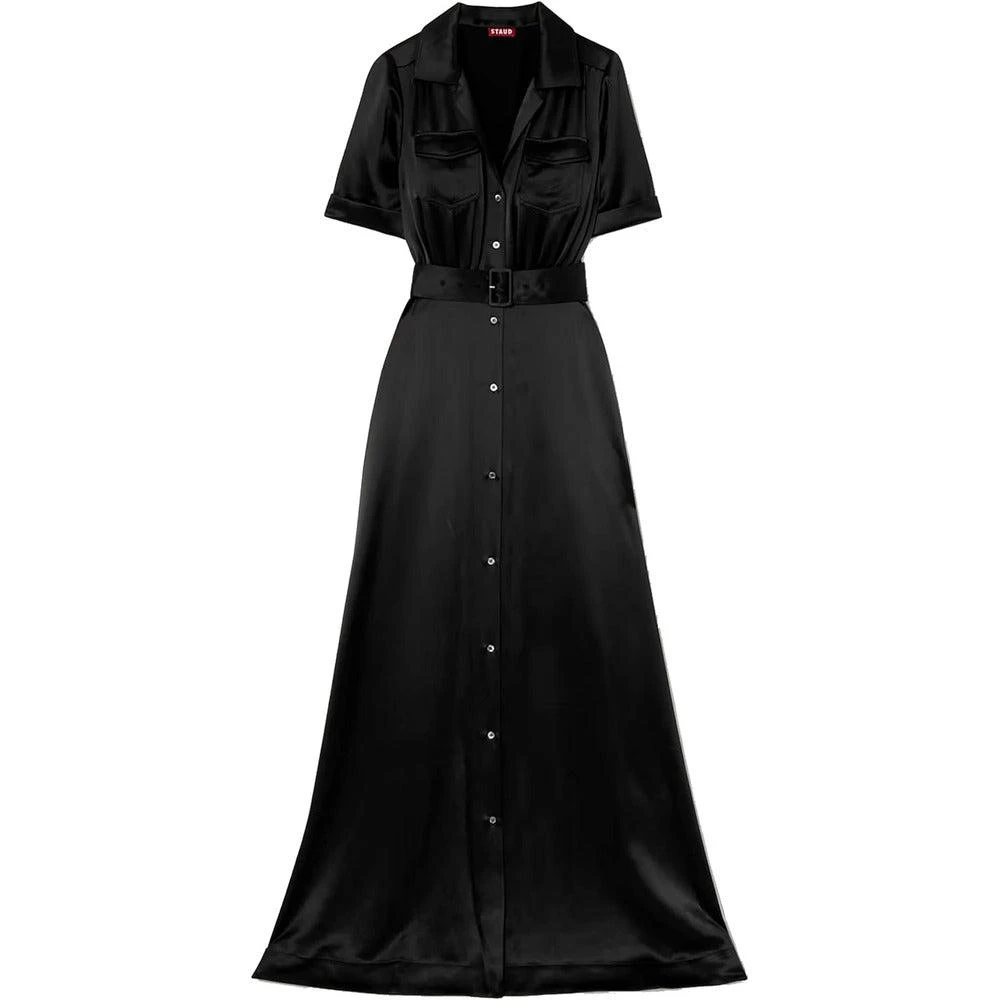 staud black maxi dress STAUD, Wylie Maxi Dress in Black, Size 00