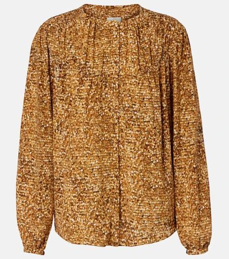 Isabel Marant Sally printed silk-blend blouse 1
