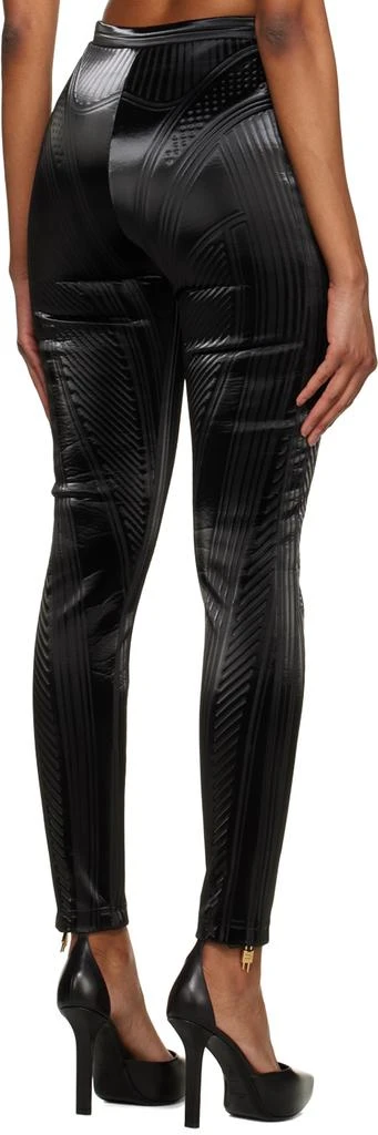 Mugler Black Embossed Leggings 3