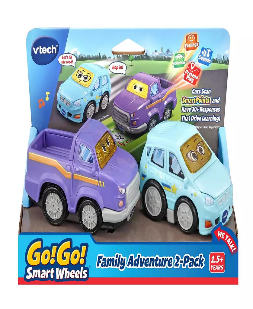 VTech Go Smart Wheels Family Adventure 2-Pack Tough Truck, Family Car