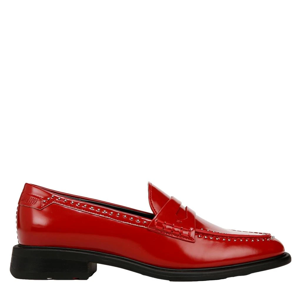 FRANCO SARTO \'EDEN\' PATENT STUDDED LOAFERS CRIMSON RED J0852S1600 WOMEN\'S Sz 11 Franco Sarto Womens Eden Stud Penny Loafers Sz 9 M Patent  main image 3