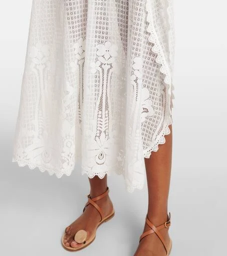 MELISSA ODABASH Josephine ruffled cotton-blend kaftan 5