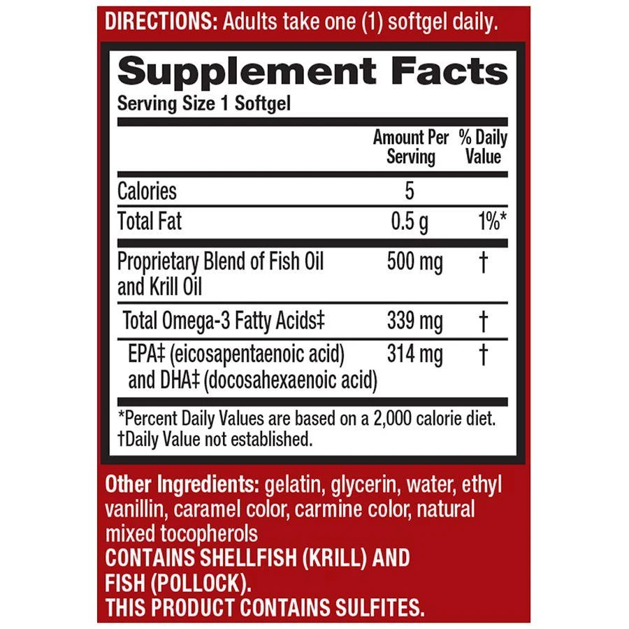 MegaRed Advanced 4 in 1 2x Concentrated Omega 500 mg Softgels 3