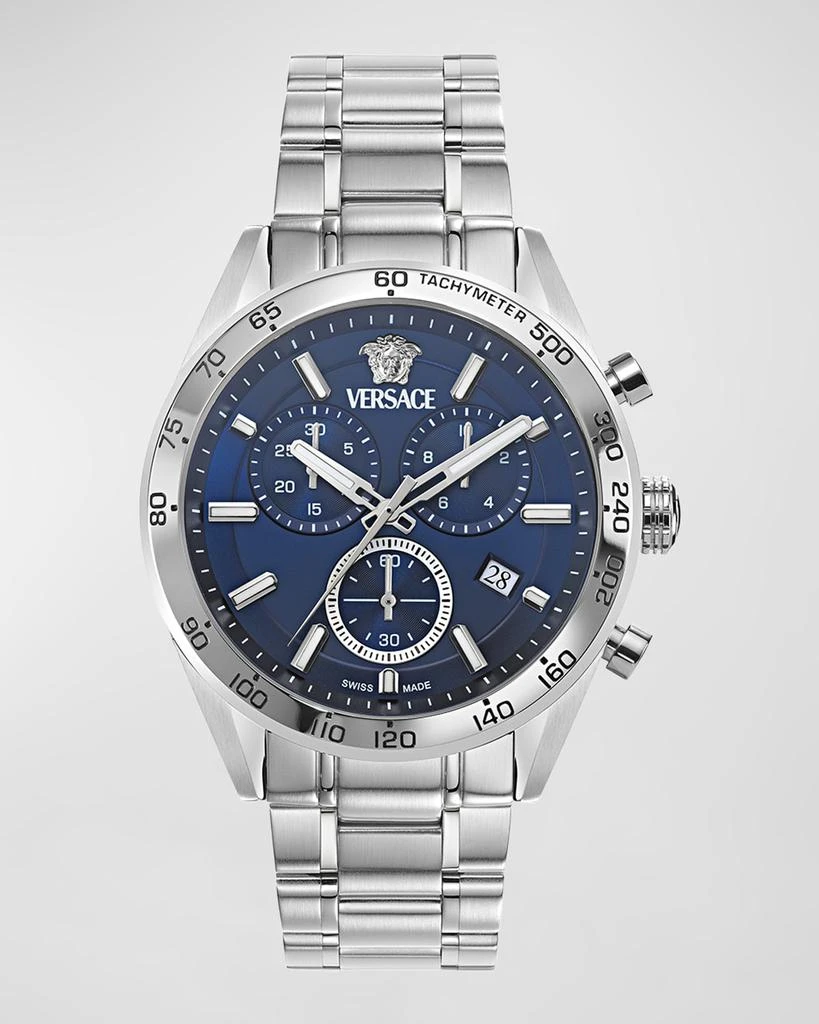 Versace Men's V-Code 41mm Stainless Steel Chronograph Watch 1